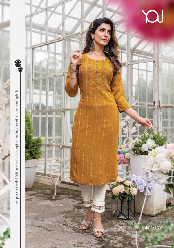 Wanna Sargam 5 Heavy Viscose Rayon Kurti With Bottom Collection 